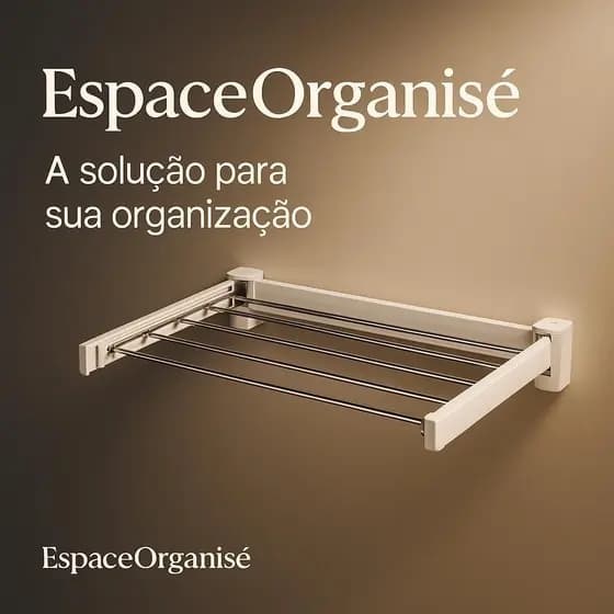 Varal Retratil Dobravel 5 Varetas Compacto Resistente Facil Instalacao Branco
