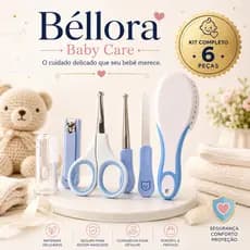 Kit Higiene Completo Bebê Multifunções Seguro Macio 6 Peças Essenciais