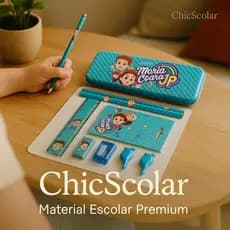 Kit Escolar Completo Maria Clara JP Estojo Acessorios Material Escolar Infantil