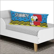 Travesseiro Almofada De Corpo Com Fronha Xuxinho Fibra de Silicone Personalizado 0.90x0.30cm Snoopy