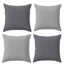 Kit 4 Capa de Almofadas Lisas Fronha Quarto Sala Sofá Decorativas Zíper 0.45x0.45cm Casa Luxo