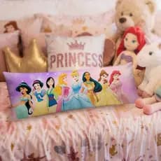 Travesseiro Almofada De Corpo + Fronha Xuxinho Silicone Personalizado 0.90x0.30cm Princesas da Disney