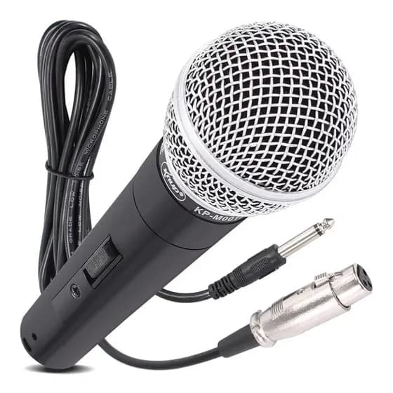Microfone Profissional Com Fio 5M Dinâmico KNUP KP-M0014