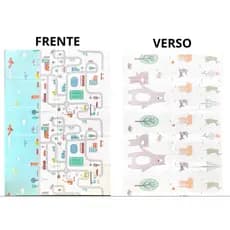 Tapete Bebe Infantil Pista Urso Infantil para Bebê Emborrachado Dobrável Dupla Face 1.5x2m - Pista