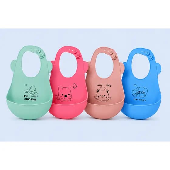 Babador Silicone Com Bolso Pega Cata Migalhas