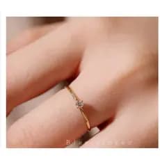 Anel Feminina Solitário 1.5mm/2mm /4mm Dourado e Prata em Aço inox 316L
