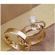 Par de Aliança Chanfrado casamento e Noivado 6mm Moedas antigas