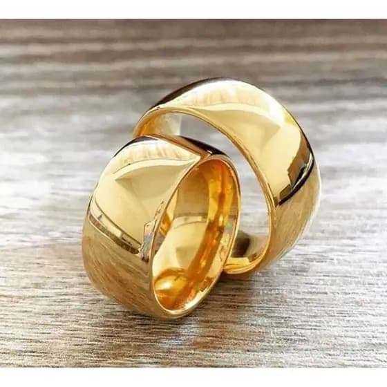 Par De Alianças  Casamento Moedas Antigas 8mm-Oferta