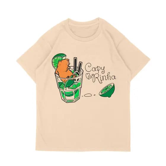 Camiseta Capivara Capyrinha de Limão Unissex 100% Algodão