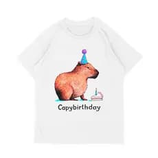 Camiseta Basica Capybirthday Capivara Aniversário 100% Algodão
