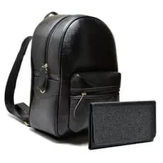 Bolsa De Costa Feminina Couro + Carteira Media Porta Cartao