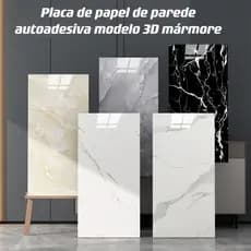Kit de 18 Placas 3d Revestimento De Parede Auto Adesivo Marmore 60x30cm Promoção 18 peças