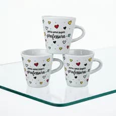 Kit Canecas 120ml Professora Xícara Café Chá Porcelana Personalizada Professora Frente Presente Elegante Taça Café Manhã