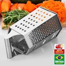 Ralador Aço Inox GP6 Multiuso 4 ou 6 Faces 1 Face 5 em 1 Queijo Legumes Cozinha 20 a 25cm