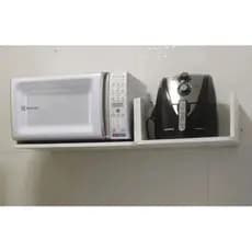 Kit Prateleiras em MDF Premium para Micro-ondas e Airfryer – Organizador de Parede Moderno