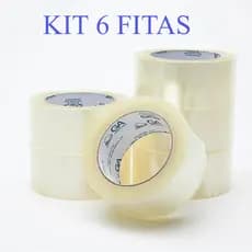 Kit com 6 Rolos de Fita Adesiva Transparente 48mm x 100m - Alta Resistência para Embalagens