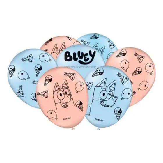 Bexiga Balões Nº 09 Bluey Festcolor 25 Unid