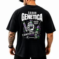 Camiseta SABOOOR GENÉTICA ESTAMPA ROXA blusa de academia moda treino treino pesado camisa anabolizante