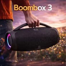 Caixa De Som Boombox 3 33CM/120W 23CM/70W Bluetooth Rádio FM AUX USB A Prova D'Água