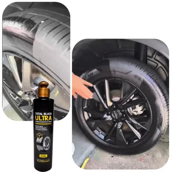 Pretinho Selante Sintético para pneu total black ultra 250ml