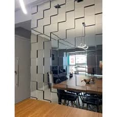Espelho Decorativo 3D Liverpool Painel de Parede Vidro 15x15cm