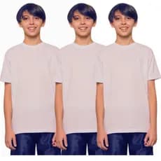 Kt 3 Camisetas Básica manga curta 100% poliéster para uniforme promoção