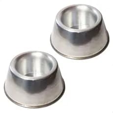 Kit Comedouro Bebedouro Pet Cachorro Cão Gato Tigela Vasilha Alumínio Polido Pequeno Leve