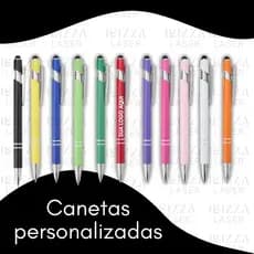 Kit 15 Canetas Metal touch Personalizadas Nome/Logo a Laser