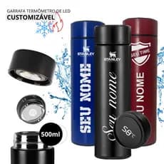Garrafa térmica Personalizada Todas Profissões + Nome Digital 500 ML Inox