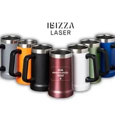 Caneca Térmica Camada Dupla De Inox Copo 710ml - Personalizada  Logo - Time - Trabalho