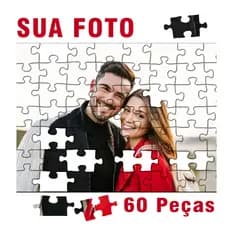Quebra-Cabeça Personalizado 60 Peças com Sua Foto Presente Especial - DTF UV AUTA QUALIDADE