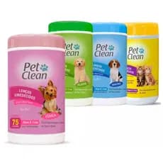 Lenços Umedecidos Pet Clean Banho A seco Limpeza Cachorro Gatos