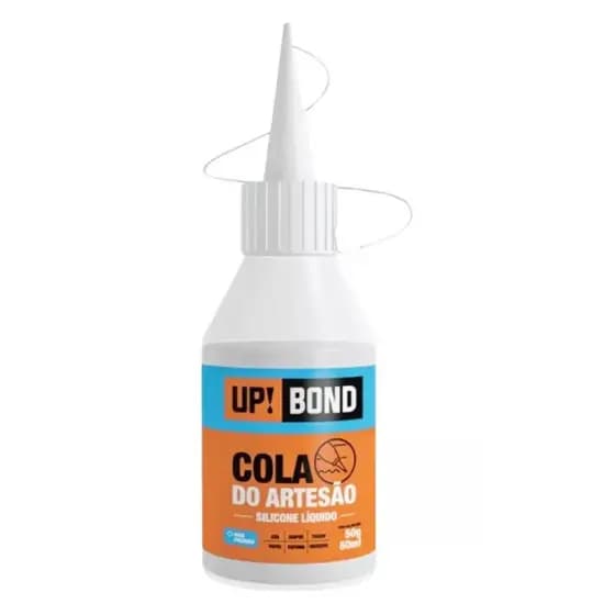 Cola do Artesão Artesanato Silicone Liquido 50g 60ml Caixa com 12 Unidades Eva Madeira Papel Madeira Tecido Isopor