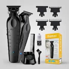 Máquina de Acabamento Kemei KM-2299 Profissional Preta