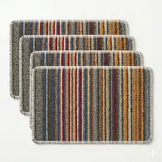 Kit Tapete Mexicano 35x55cm Cores Sortidas Capacho Listrado Cozinha Banheiro Entrada Lavanderia