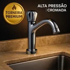 Torneira para Banheiro com Acabamento em Metal Cromado