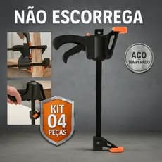 Grampo Sargento Aperto Rápido Universal 19.5cm Abertura Máxima 10cm kit 4 peças