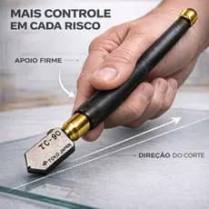 Cortador de Vidro Profissional Tipo TC-90 2 a 12mm