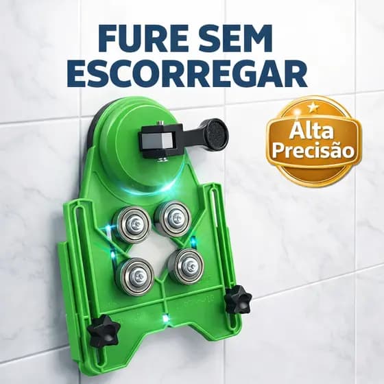 Gabarito de Perfuração Ventosa Ajustável 4–83mm Furo Preciso em Azulejo Madeira e Meta