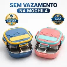 Lancheira  infantil Térmica Anti Vazamento Inox com Talher