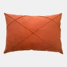 Capa de Almofada Drapeada Avulsa retangular Baguete Sued toque Aveludado 0.50X0.30m