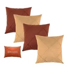 Kit 4 Almofadas CHEIAS com Refil  tecido Sued Ideal para Decorar Sala Quarto 1Capa Baguete 50x30 Brinde