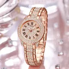 NIBOSI Relógio Feminino Luxo Moda Quartzo De Pulso à prova d'água Aço Inoxidável Presentes de Aniversário Relogio Feminino 2552