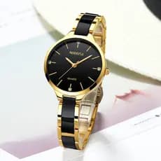 NIBOSI Relógio Feminino Original à prova d água Moda Casual Quartzo Relogio de Pulso 2330