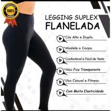Calça Legging Flanelado forrada Femenina
