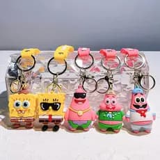 Novo Chaveiro de Anime do Bob Esponja 2026, Patrick Estrela, Pingente 3D de PVC para Mochila, Presente Kawaii