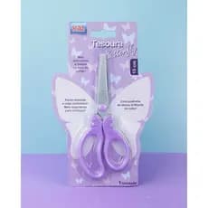 Tesoura Borboleta Butterfly Strass Kaz 15cm Papelaria Fofa