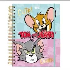 CADERNO COLEGIAL TOM & JERRY CAPA DURA DAC SMART SPIRAL LICENCIADO PERSONAGENS ESCOLAR 10 MÁTERIAS