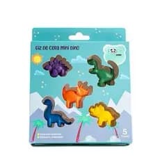 Giz de Cera em Formato Dinossauro 5 Unidades Fofy Mini Dino