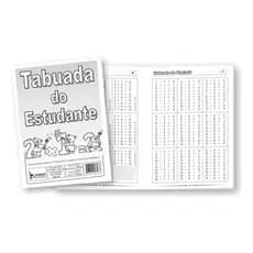 Caderno De Tabuada do Estudante, 10 Folhas, Tamoio, PCT com 5
